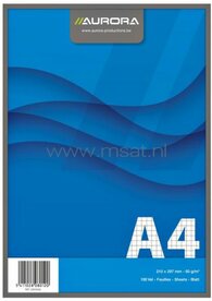 Aurora Schrijfblok Aurora A4 ruit  blauw