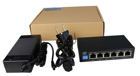 Foscam PS106G - 4+2-poort Gigabit PoE switch