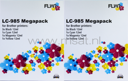 FLWR Brother LC-985 12-pack - Optie 18