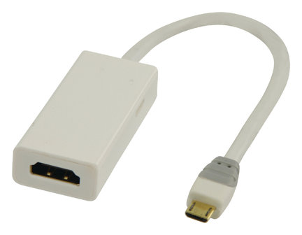 MHL Kabel USB Micro-B 5-Pins Male - HDMI Uitgang + USB-Micro-B Female 0.20 m