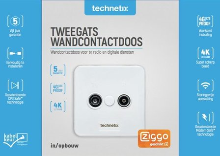 Technetix TRAS-2000 contactdoos