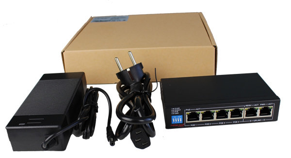 Foscam PS106G - 4+2-poort Gigabit PoE switch
