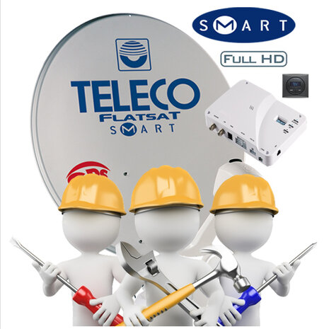 Teleco Flatsat SKEW Easy BT 90 SMART, P16 SAT,Bluetooth INCL INSTALLATIE