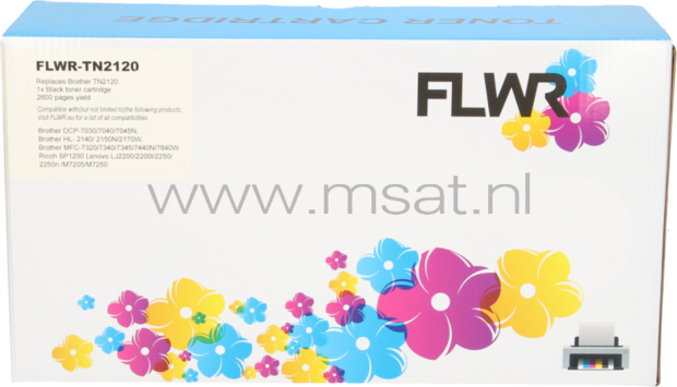 FLWR Brother TN-2120 zwart