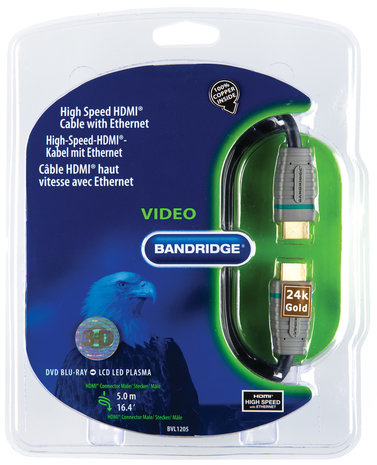 HDMI kabel Bandridge - M-Sat voor satelliet,hifi,tv,audio en multimedia