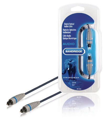 Digitale Audiokabel TosLink Male - TosLink Male 2.00 m