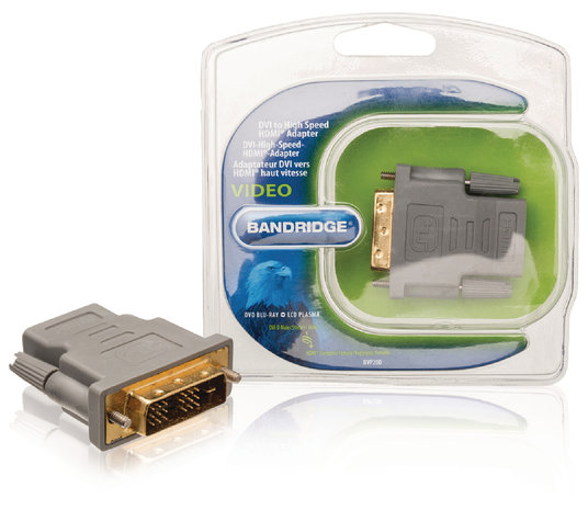 High Speed HDMI Adapter DVI-D 18+1-Pins Male - HDMI Female