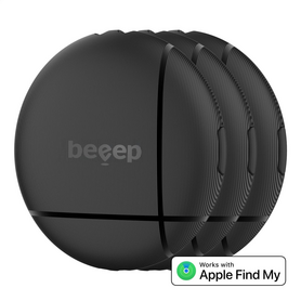 BEEEP BETAG FIND MY TRACKER BLACK & KEYCHAIN  3 PACK