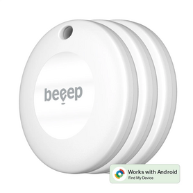 BEEEP BETAG ANDROID TRACKER WHITE & KEYCHAIN  - 3 PACK