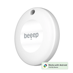 BEEEP BETAG ANDROID TRACKER WHITE & KEYCHAIN  - 1 PACK